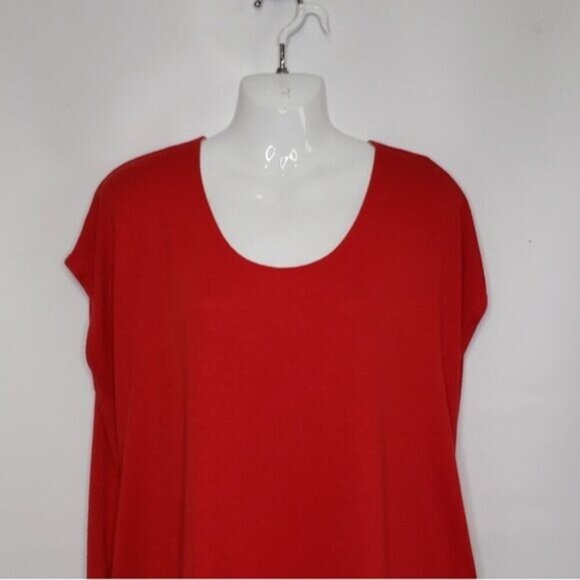 Wilfred Free Lorelei Dress Oversized Soft Jersey Knit Red POCKETS Size XS - Picture 3 of 15